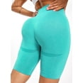 thumbnail image 6 of Gustave High Waisted Biker Shorts for Women Yoga Athletic Workout Shorts Butt Lifting Tummy Control Leggings Solid Compression Short Pants for Running Gym Exercise "Green, L", 6 of 8