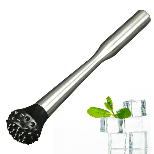Cocktail Muddler Stainless Steel Multipurpose Mojito Muddler Drink Muddler