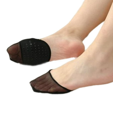 

SIEYIO 1 Pair Women Mesh Half Toe Socks with Padding Forefoot Non-Slip Bottom Insoles