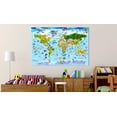 thumbnail image 2 of Tiptophomedecor Stretched Canvas World Map Art - Children's Map: Colourful Travels - Stretched & Framed Ready To Hang Art, 2 of 3