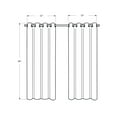 thumbnail image 5 of Curtain Panel 2pcs Set 54"W X 84"L Grommet Bedroom Kitchen Velvet Grey, 5 of 6