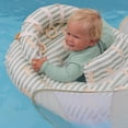 thumbnail image 5 of Sunnylife: Interactive Baby Float - Duck Sage Stripe - Inflatable Pool & Water Ring Tube, Adjustable Fabric Seat, Shade Canopy, Play Rings, 6-12 mo, 5 of 10
