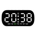 thumbnail image 3 of Multi-Functio Digital LED Alarm Clocks With Temperature Date Display Table Clock Voice-activated Wake-up Adjustable Brightness L Yellow Smile Home, 3 of 6