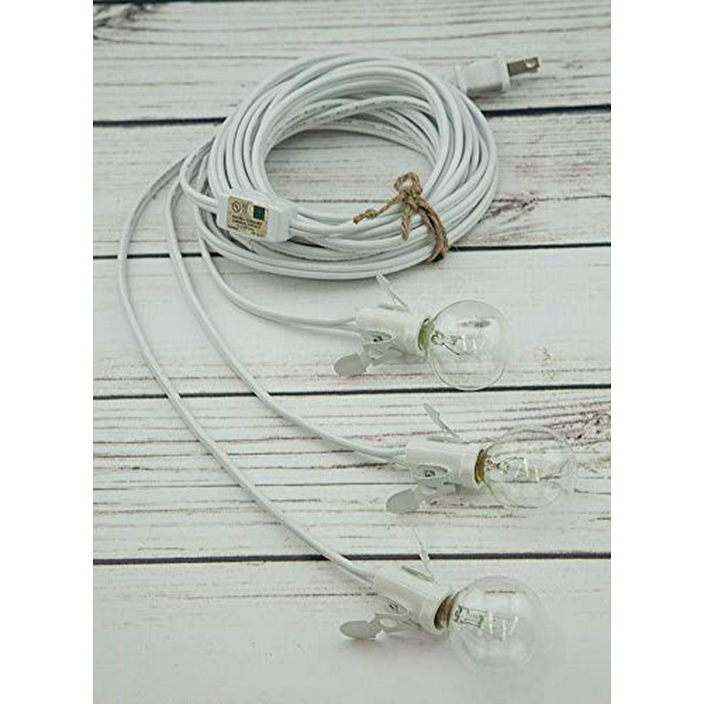 Fantado ClipIn Craft Triple Socket White Pendant Light Lamp Cord, 17