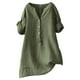 thumbnail image 1 of Blusa de manga larga con cuello en V y botones para mujer - Tops casuales elegantes y holgados de moda - Estampado, verano, trabajo y vacaciones, 1 of 4