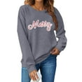thumbnail image 6 of Craaazy Women's Christmas Shirt Long Sleeve Merry Christmas Sweatshirts Casual Pullover Tops Gifts, 6 of 6