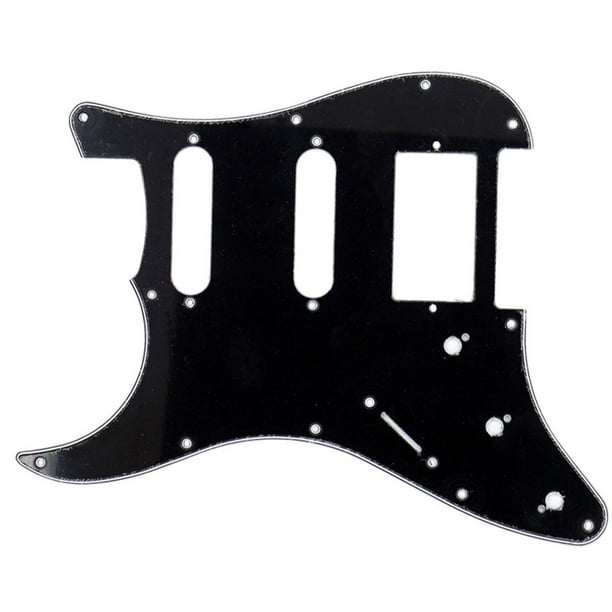 Placa de PVC resistente y antiarañazos para guitarra eléctrica Luthier Negro-2