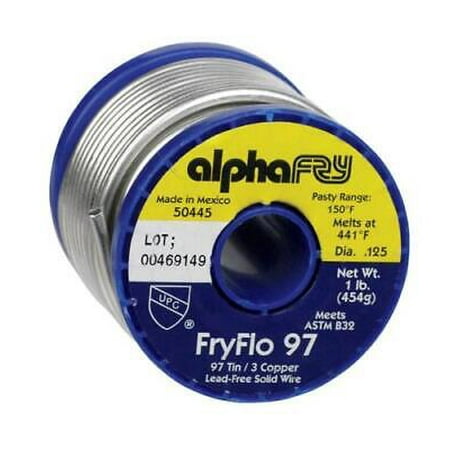 

Alpha Metals Alpha Fry FryFlo 97 16 oz Lead-Free Solid Wire Solder 0.125 in. D Tin/Copper 1 pc