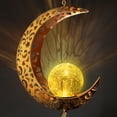 thumbnail image 4 of Moon Wind Chimes, Solar Wind Chimes for Outside Lights, Crackle Glass Ball Wind Chimes, Memorial Gifts for Grandma Moon Decor Gardening Gifts Patio Yard Christmas Decorations, 4 of 9