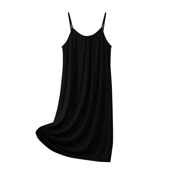 Women's Sleeveless Nightdress with Adjustable Straps for Casual Loungewear and Sleepwear