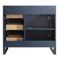thumbnail image 5 of Fine Fixtures Opulence Collection 36 in. W x 18 in. D x 33 in. H Bathroom Vanity in Navy Blue with White Ceramic Sink - Black hardware, 5 of 8