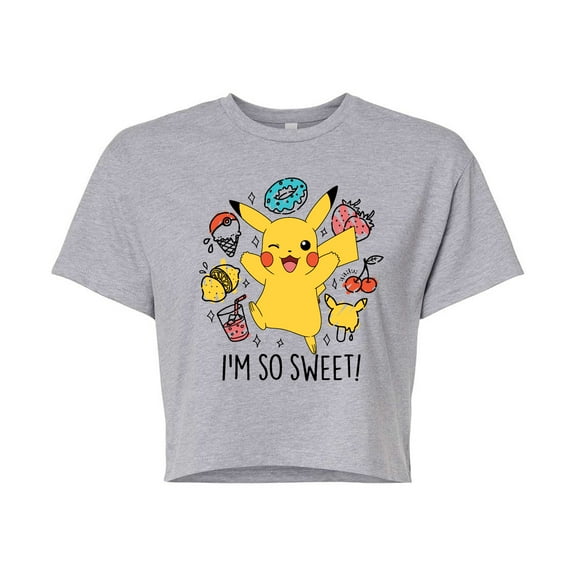 Pokémon - I'm So Sweet - Juniors Cropped Cotton Blend T-Shirt