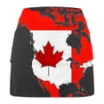 thumbnail image 3 of LEBONYARD Women's Soft and Lightweight Yoga Skirt Shorts,Women's Pockets Both Sides Maple Leaves Print Pleated Tennis Skirts Stretchy Yoga Fake Two Piece Shorts Skirt Red L, 3 of 5