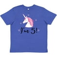 thumbnail image 3 of Inktastic 5th Birthday Cute Unicorn Youth T-Shirt, 3 of 5