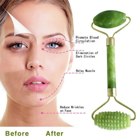 SUPERHOMUSE Jade Wheel Roller Remove Dark Circle Eye Bags Promote Blood Circulation Facial Anti-Aging Facial Massage
