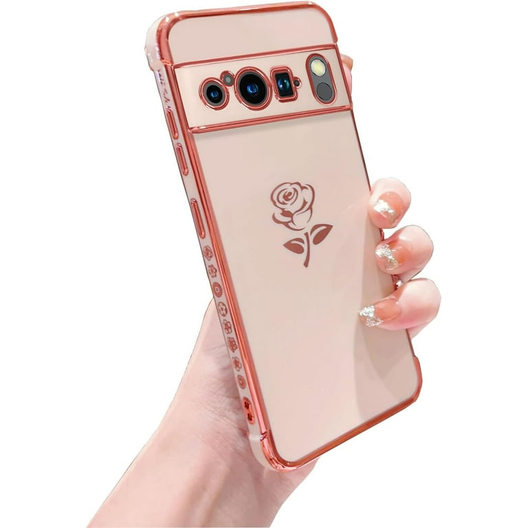 Compatible with Google Pixel 8 Case Cute Rose Flower Phone Case