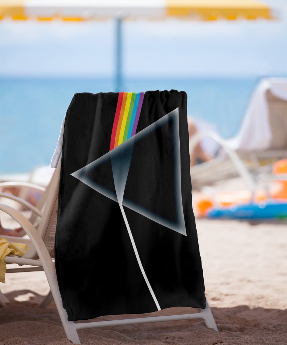 Pink Floyd Beach Towel, 30"x60", Dark Side of The Moon Beach Towel