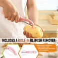 thumbnail image 5 of Pelador de verduras giratorio de primera calidad, mango de agarre suave y hojas de acero inoxidable ultra afiladas: pelador de cocina perfecto para verduras, frutas, patatas, zanahorias y manzanas - L, 5 of 5