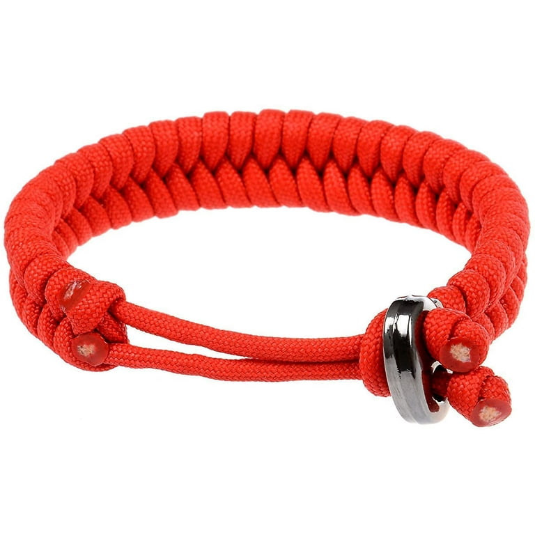 Engineered Red Paracord Bracelet XL (Fits 8-8.5 inch wrists)