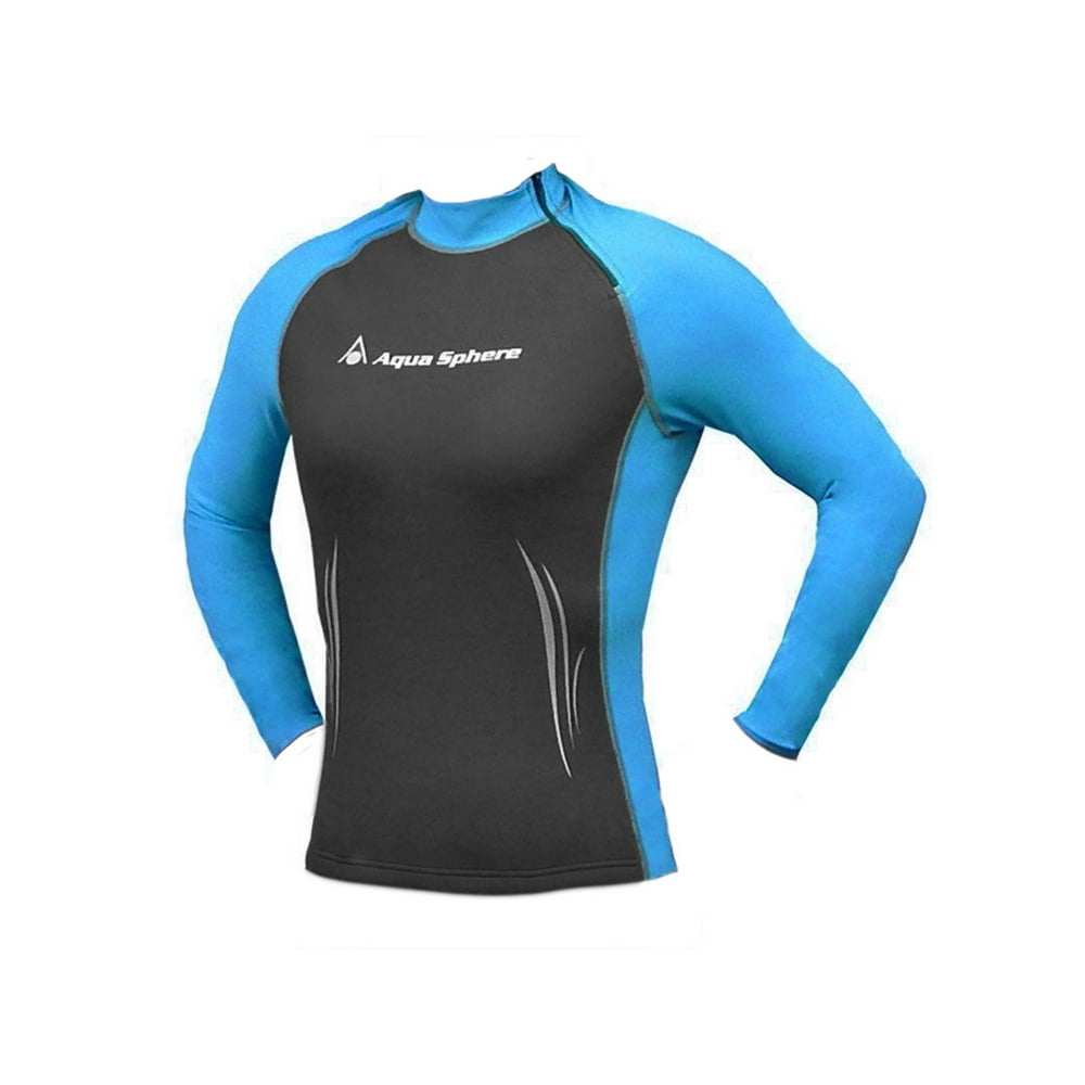 Aqua Sphere Aqua Sphere Womens Swim Skin Wetsuit Top Long Sleeve High Neck Rash Guard Shirt