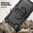thumbnail image 6 of ELEHOLD Case for Lenovo Tab M11 11inch TB330FU TB330XU,Heavy Duty 3-Layer Protection Case Built-in Screen Protector 360° Rotating Kickstand Handstrap Shoulder Strap Shockproof Cover,Black, 6 of 8