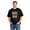 Black-122, variant on Papa Script Gray Men’s Graphic T-Shirt 100% Cotton Short Sleeve Crewneck Casual Tee Comfortable Breathable Soft Fabric Gift for Dad Grandpa Fathers Day Everyday Wear