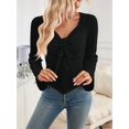 thumbnail image 2 of Women'S Y2k Aesthetic Trendy Long Sleeve Shirt Cute Ruched Drawstring Slim Fit Pullover Tops Y2k Clothes, 2 of 7