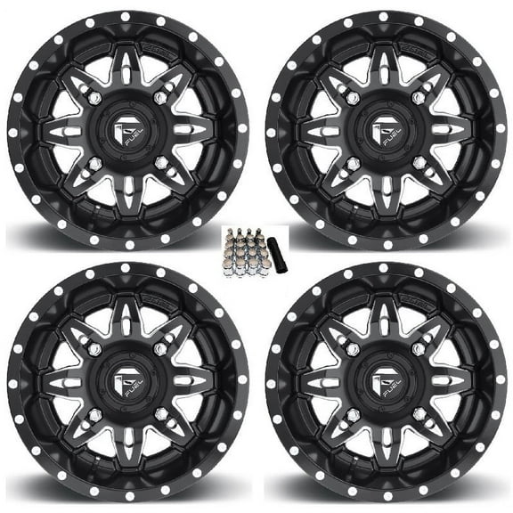 Fuel Lethal UTV Wheels Black 15" Polaris RZR 1000 XP / Ranger XP 900/1000