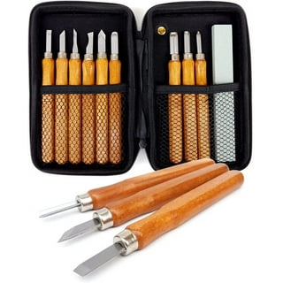 Yosoo 12PCS Wood Carving Hand Chisel Set Woodworking Professional Lathe  Gouges Tools With One Roll-Up Carrying Case,Wood Carving Hand Chisel Set 
