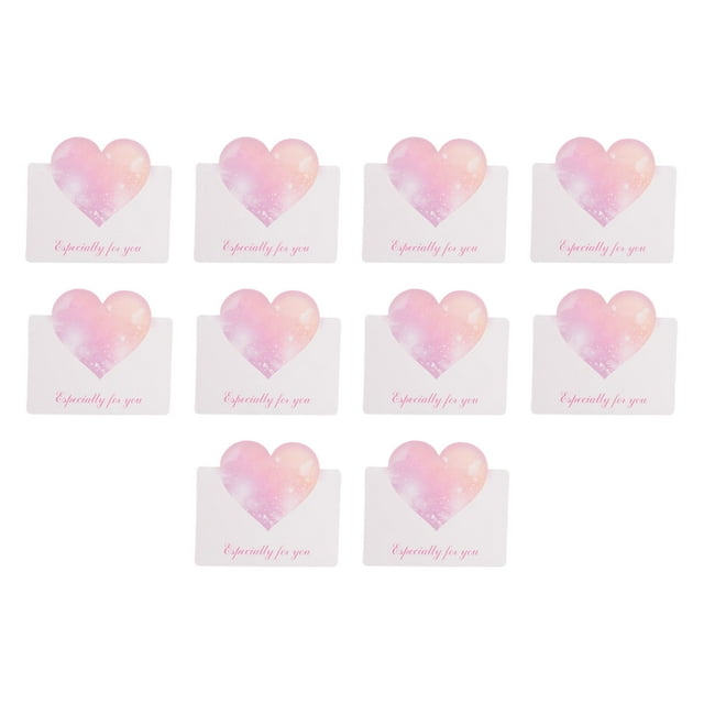 Hearth & Gear 3D Card Valentine's Day Fresh Card Thank You And Blessing Small Card (10 Per Pack) Christmas Thank You Notes with Envelopes Set Birthday for Girl Cards with Writing inside Valentine Day