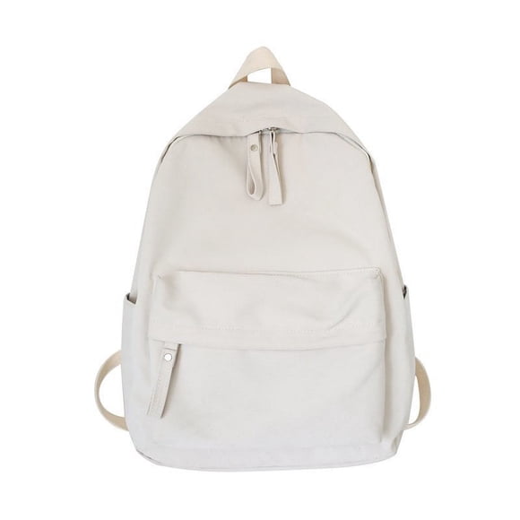 yeacher Trendy Minimalist Backpack for Teens - Stylish White Korean-Inspired School Bag for Girls, High Capacity Durable Fabric, Perfect for High School and College