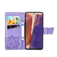thumbnail image 6 of Allytech Galaxy Note 20 Case, Shockproof PU Leather Retro 3D Big Butterfly Embossed Wallet Flip Case Magnetic Stand with Card Slot Folio Cover for Samsung Galaxy Note 20, Lightpurple, 6 of 10