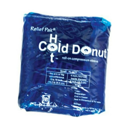 Relief Pak Hot Cold Donut Roll-on Compression Sleeve, Small