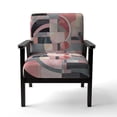 thumbnail image 4 of Designart "Angles Transcendants en Rose I" Chaise d'Appoint Rembourrée - Fauteuil Moderne pour Salon, 4 of 7