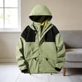 thumbnail image 5 of Aimik Women's Classic Color-Block Hooded Windbreaker Jacket Lightweight Water-Resistant Jacket with Button Front for Spring Fall, 5 of 5