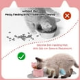 thumbnail image 4 of LUIISIS 3 Pcs Raised Cat Food Bowl Set with Mat,15 Degrees Elevated Cat Bowls,Anti Vomiting Tilted,Raised Cat Dish Plastic Slanted Stand Bowls for Pet Feeder,Pink,Green,Blue, 4 of 7