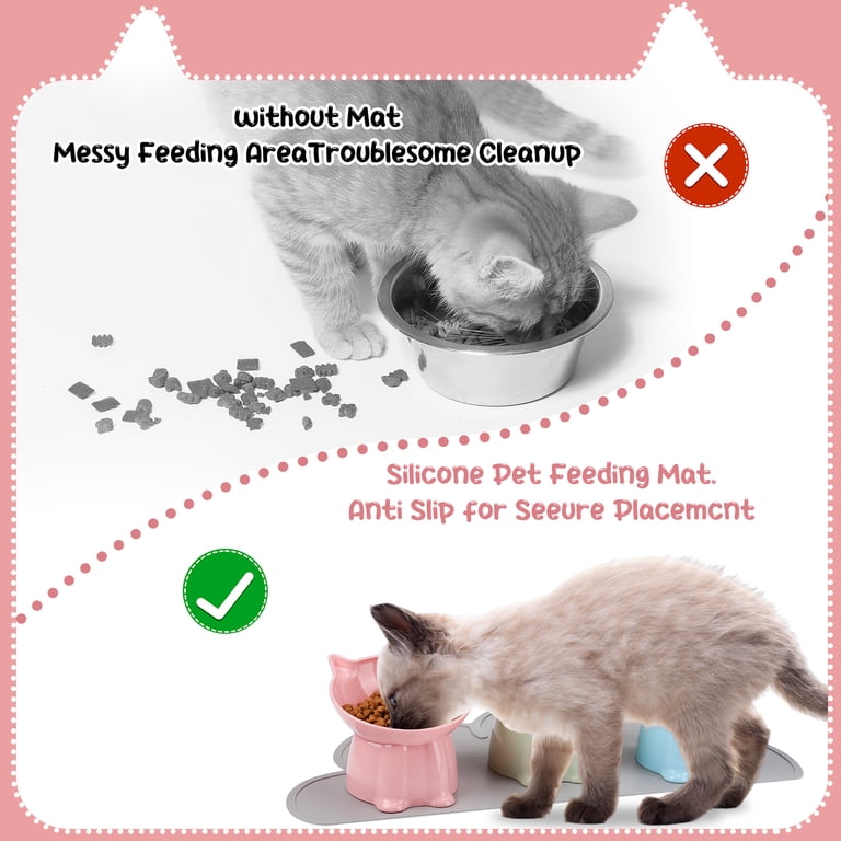 Luiisis Elevated Cat Bowl Set, 15° Tilted Design, 3 Pack photo 4