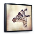 thumbnail image 3 of Designart 'Close Up Portrait of A Giraffe VII' Farmhouse Framed Canvas Wall Art Print, 3 of 5