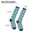thumbnail image 2 of Daiia Sports Socks Cute Dog Footprints Printed Novelty Crew Socks for Men Women Knee High Socks Cotton Socks Soft & Breathable Support Unisex Socks, 2 of 9