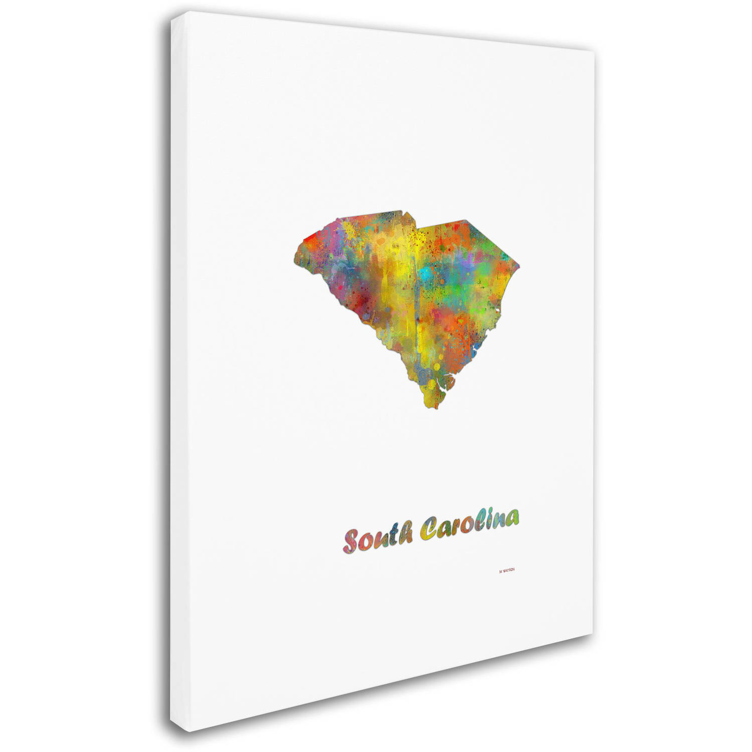 Trademark Fine Art "South Carolina State Map-1" Canvas Art by Marlene Watson