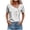 White, variant on Women Button Down V Neck Short Sleeve Polka Dot Blouse Vintage Casual Slim Tops Checkered Fashion T-Shirt, Green XXL