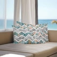 thumbnail image 4 of Outdoor Pillow Cover Abstract Geomotric Stripes Set of 2 Waterproof Throw Pillowcases Marble Texture Decorative Patio Furniture Pillows for Couch Garden Indoor & Outdoor Use, 4 of 9