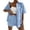 short sets 57#Light Blue, variant on WAYUTE Womens Sets 2 Piece Outfits V Neck Solid Color Shorts and Shirt Top Shirt Slim Suits Travel Vacation Fashion Casual Summer Outfit