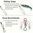 thumbnail image 2 of Fluorocarbon Leaders Set for Saltwater Freshwater Fishing Leader Line with Swivels Fluorocarbon Fishing Leaders, 2 of 8