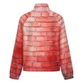 thumbnail image 6 of Jackets for Women Winter Coat Jackets Flannel Stand Collar Jacket(Red Brick Stone Wall Grass,Size:S-4XL), 6 of 7