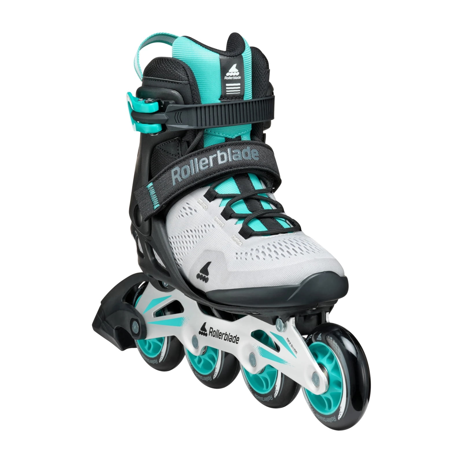 ROLLERBLADE Adult Female Macroblade 80 Inline Skates, Color: Gray/Teal Blue, Size: 9/9.5