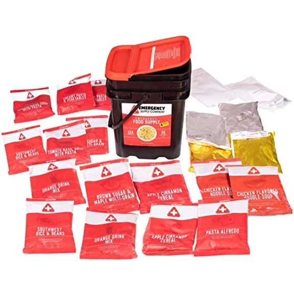 READYWISE - Emergency Food Supply Bucket, 120 Servings, MRE Meal Food Supply, Premade, Freeze Dried Survival Food for Hiking, Adventure & Camping Essentials, Individually Packaged, 25 Year Shelf Life