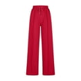 thumbnail image 5 of Wlynlyn Wide Leg Sweatpants for Women Trendy High Waisted Casual Pants Drawstring Loose Long Pants with Pockets Size L, 5 of 5