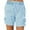 Light Blue, variant on Sngxgn Women's High Waisted Rolled Hem Casual Ripped Casual Shorts(Navy,XXXL)