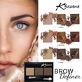 thumbnail image 6 of Khasana Long Lasting Brow Powder, Soft and Natural Eyebrow Makeup Kit, Enhance & Define Brows, Includes Applicator Brush #3 Dark, 6 of 7